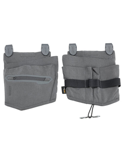 Stone Grey Coloured Mascot Workwear Customized Electrician Holster Pockets on white background 