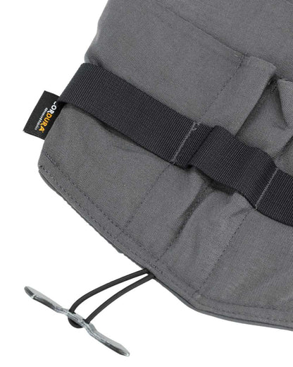 Stone Grey Coloured Mascot Workwear Customized Electrician Holster Pockets on white background 