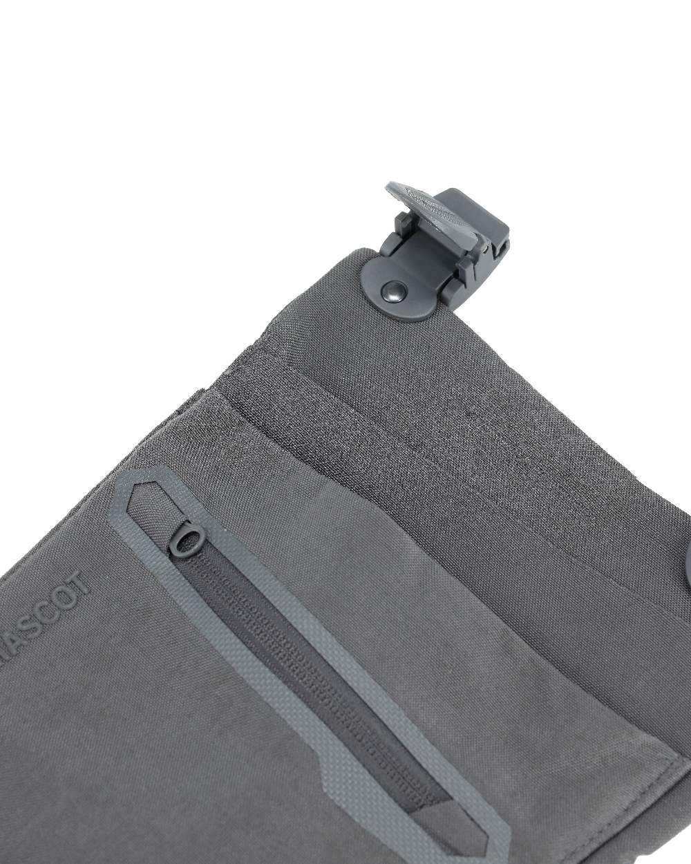 Stone Grey Coloured Mascot Workwear Customized Electrician Holster Pockets on white background 