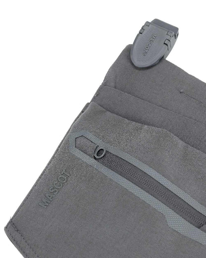 Stone Grey Coloured Mascot Workwear Customized Electrician Holster Pockets on white background 