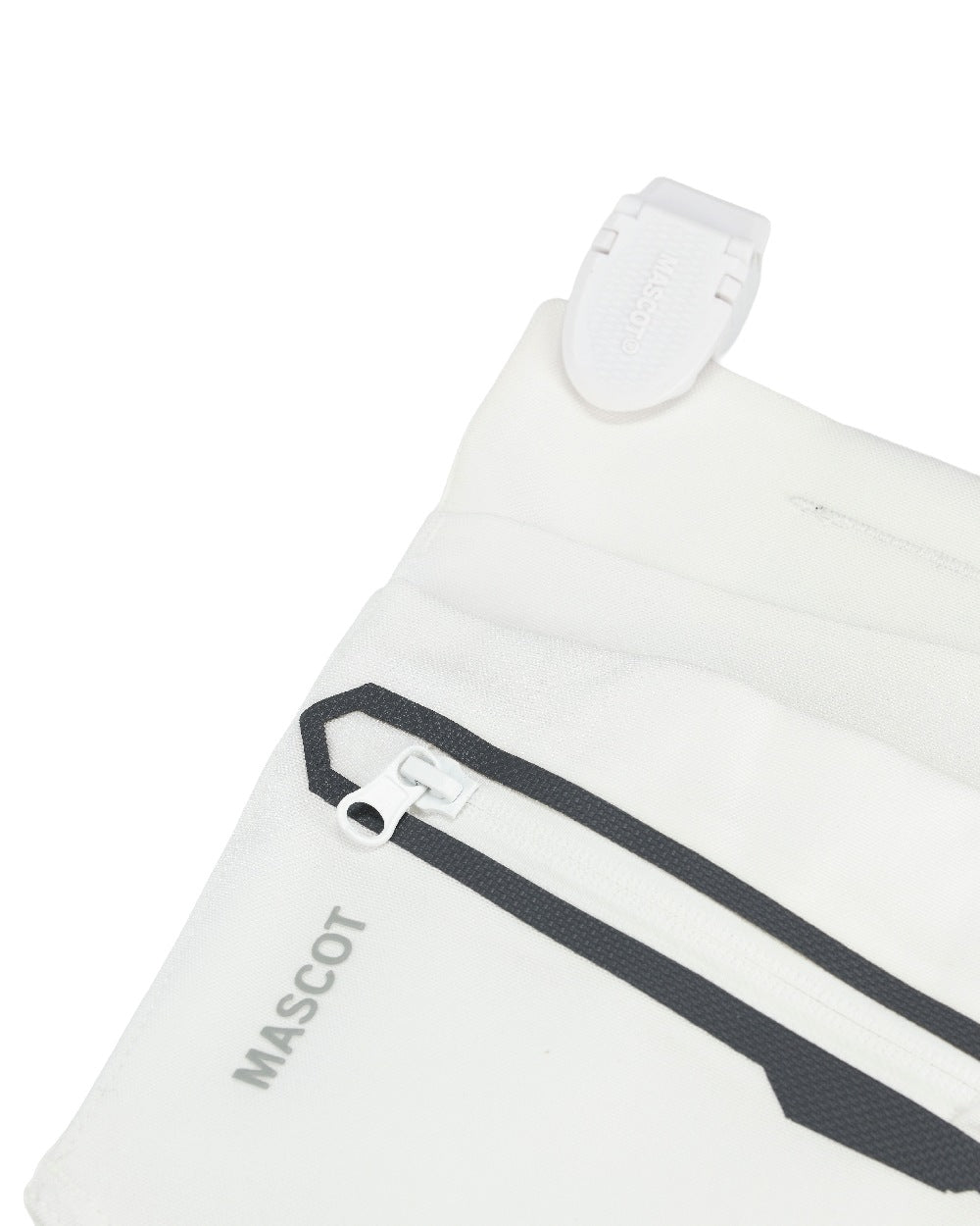 White Coloured Mascot Workwear Customized Electrician Holster Pockets on white background 