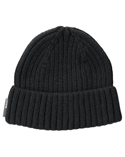 Black Coloured Mascot Workwear Customized Knitted Hat on white background 