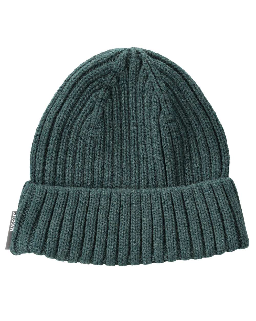 Forest Green Coloured Mascot Workwear Customized Knitted Hat on white background 