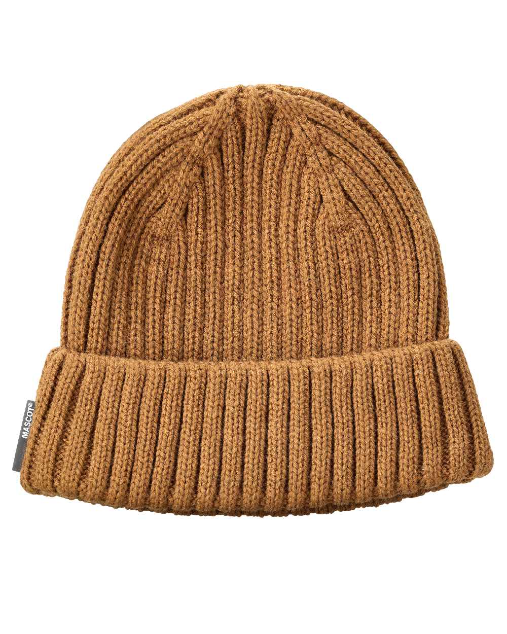 Nut Brown Coloured Mascot Workwear Customized Knitted Hat on white background 