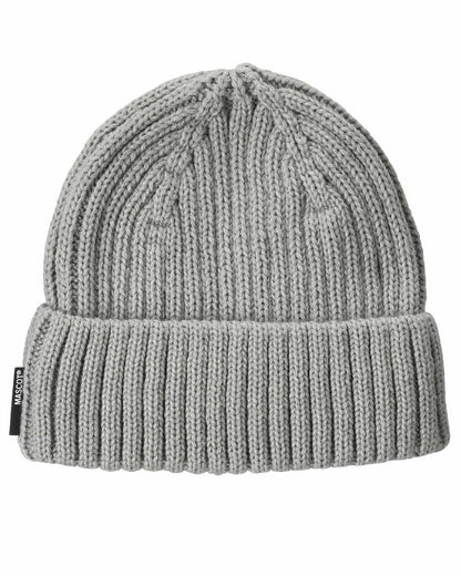 Silver Grey Coloured Mascot Workwear Customized Knitted Hat on white background 