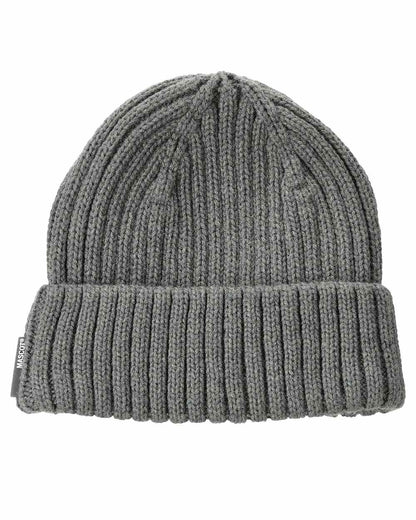 Stone Grey Coloured Mascot Workwear Customized Knitted Hat on white background 