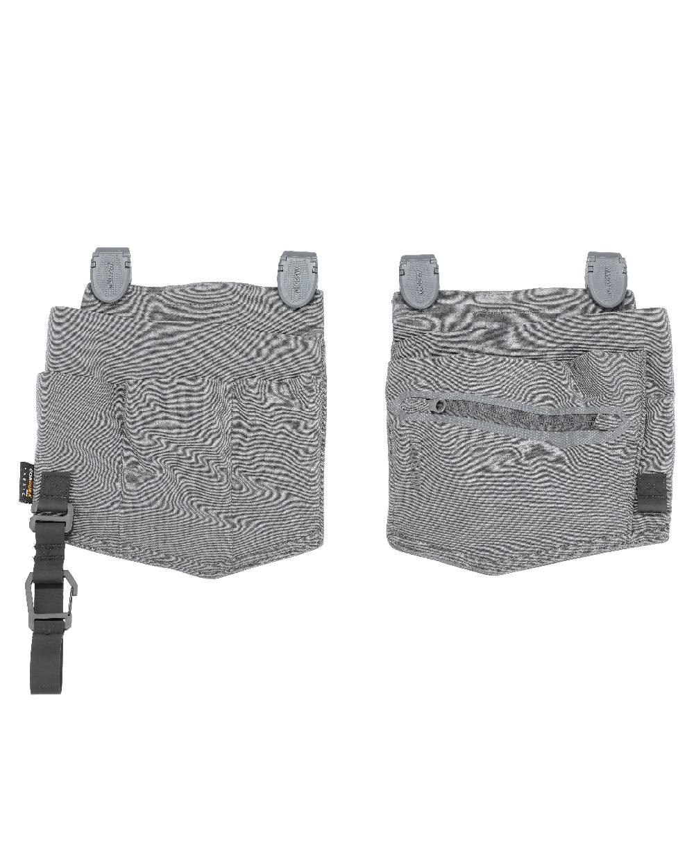 Stone Grey Coloured Mascot Workwear Customized Set of Two Painter Holster Pockets on white background 