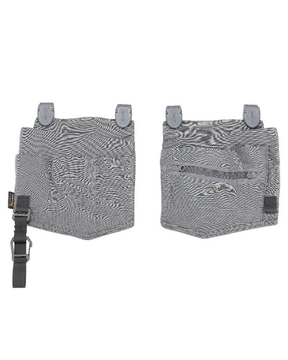 Stone Grey Coloured Mascot Workwear Customized Set of Two Painter Holster Pockets on white background 