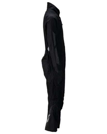 Black Coloured Mascot Workwear Mens Accelerate Boilersuit With Kneepad Pockets on white background 