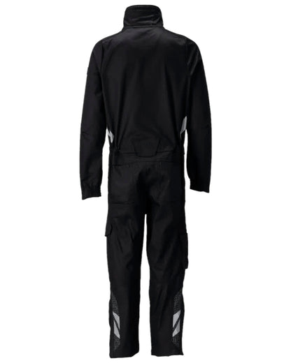 Black Coloured Mascot Workwear Mens Accelerate Boilersuit With Kneepad Pockets on white background 