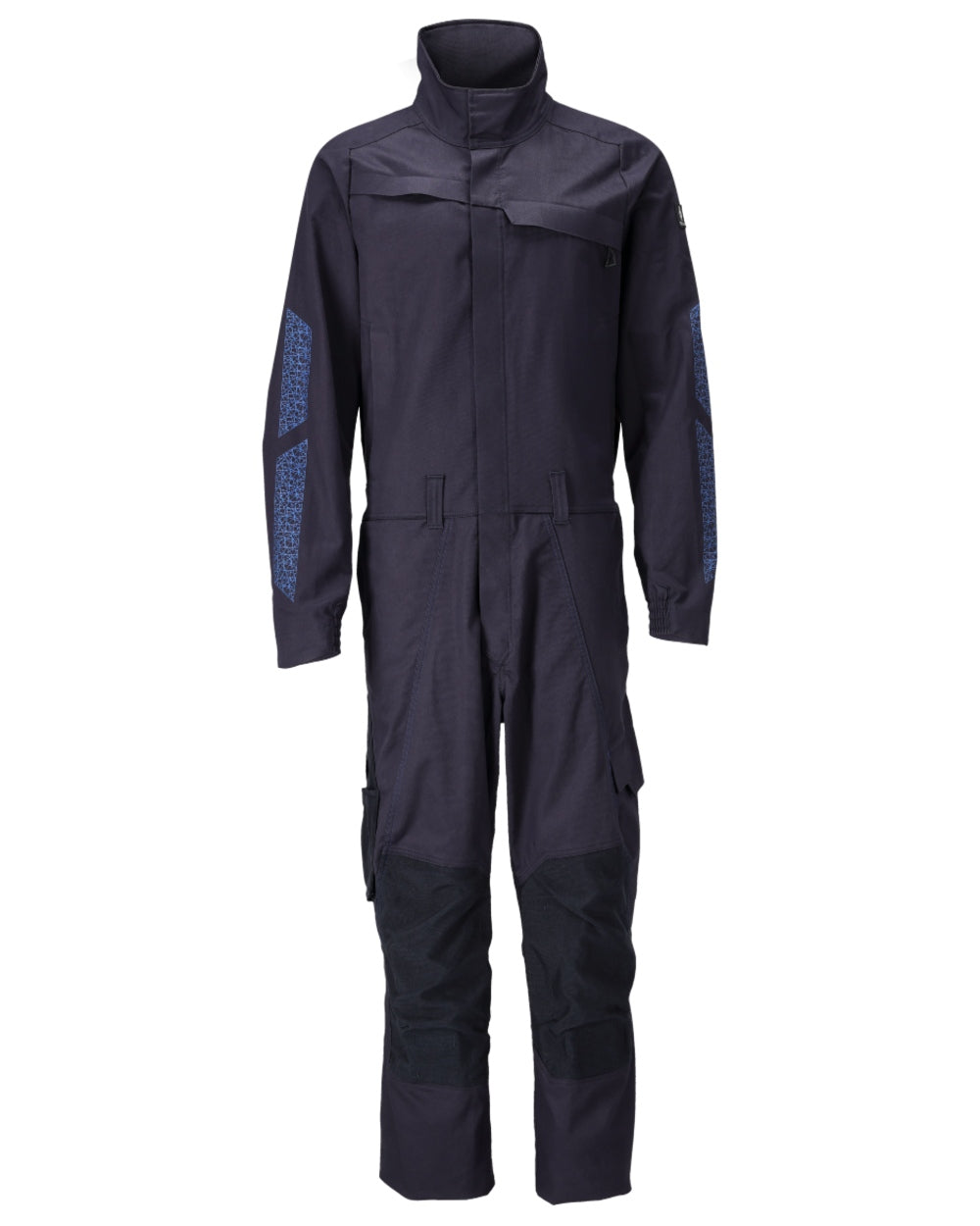 Dark Navy Coloured Mascot Workwear Mens Accelerate Boilersuit With Kneepad Pockets on white background 