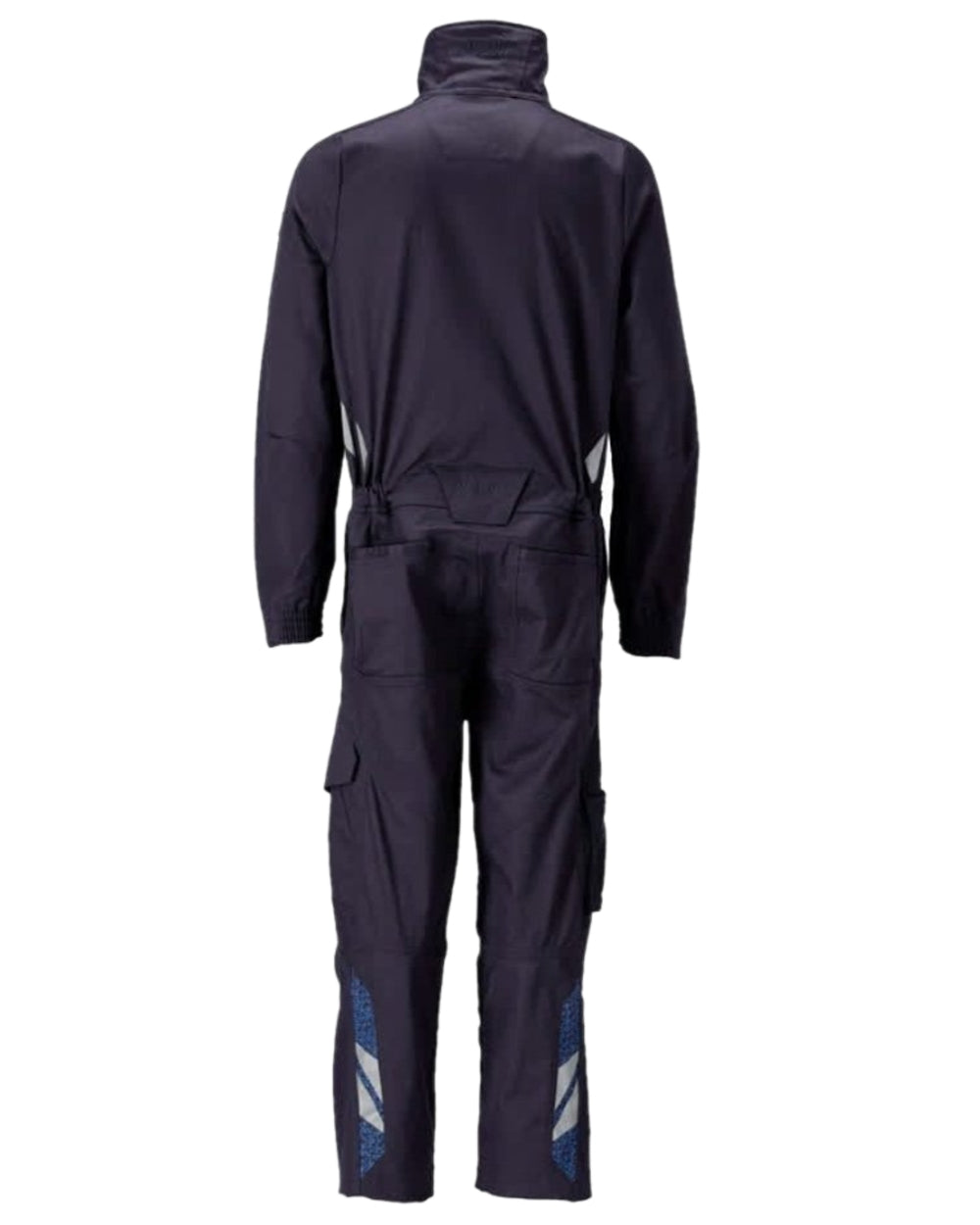 Dark Navy Coloured Mascot Workwear Mens Accelerate Boilersuit With Kneepad Pockets on white background 