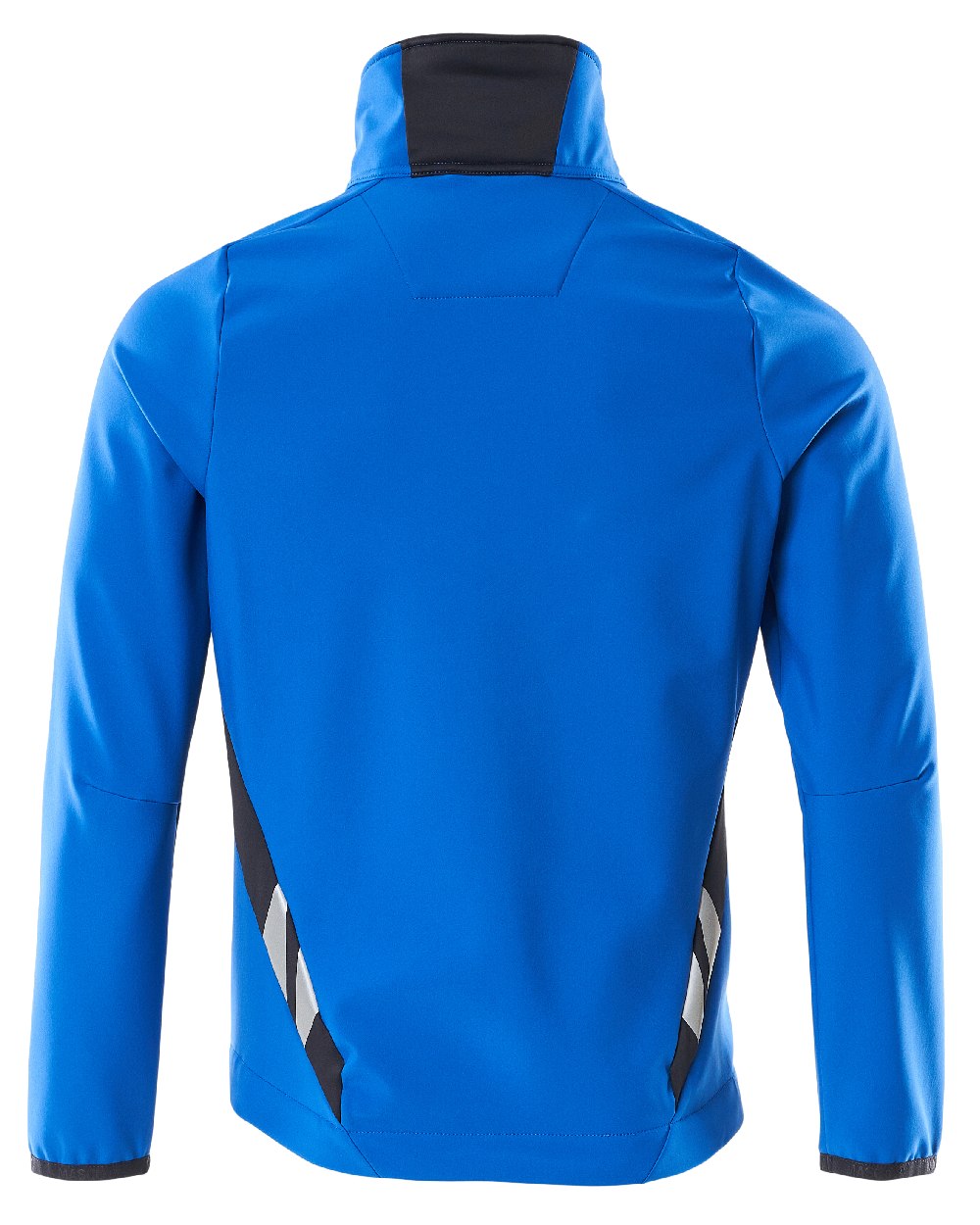 Azure Blue Dark Navy Coloured Mascot Workwear Mens Accelerate Breathable Softshell Jacket on white background 
