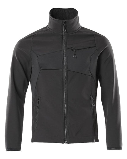 Black Coloured Mascot Workwear Mens Accelerate Breathable Softshell Jacket on white background 