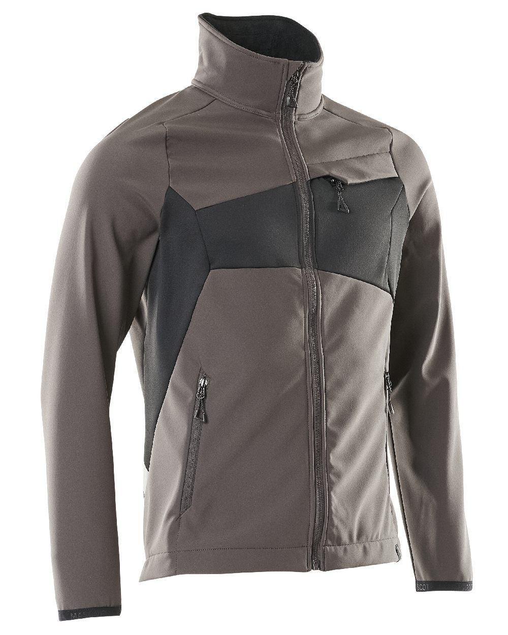 Dark Anthracite Black Coloured Mascot Workwear Mens Accelerate Breathable Softshell Jacket on white background 