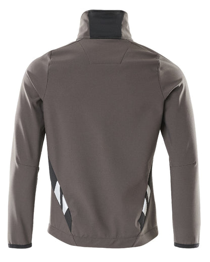 Dark Anthracite Black Coloured Mascot Workwear Mens Accelerate Breathable Softshell Jacket on white background 