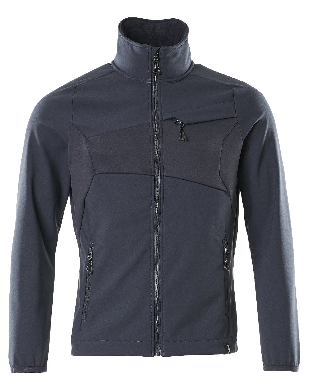 Dark Navy Coloured Mascot Workwear Mens Accelerate Breathable Softshell Jacket on white background 