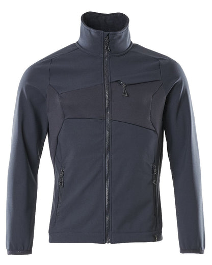 Dark Navy Coloured Mascot Workwear Mens Accelerate Breathable Softshell Jacket on white background 
