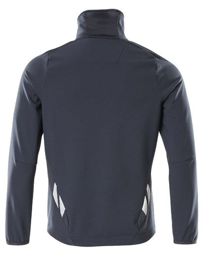 Dark Navy Coloured Mascot Workwear Mens Accelerate Breathable Softshell Jacket on white background 