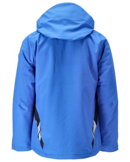 Azure Blue Dark Navy Coloured Mascot Workwear Mens Accelerate Breathable Winter Jacket on white background 