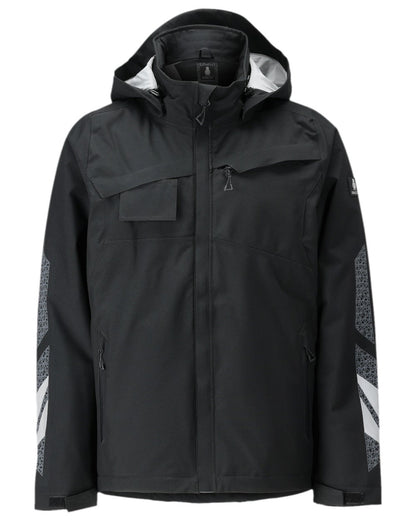 Black Coloured Mascot Workwear Mens Accelerate Breathable Winter Jacket on white background 