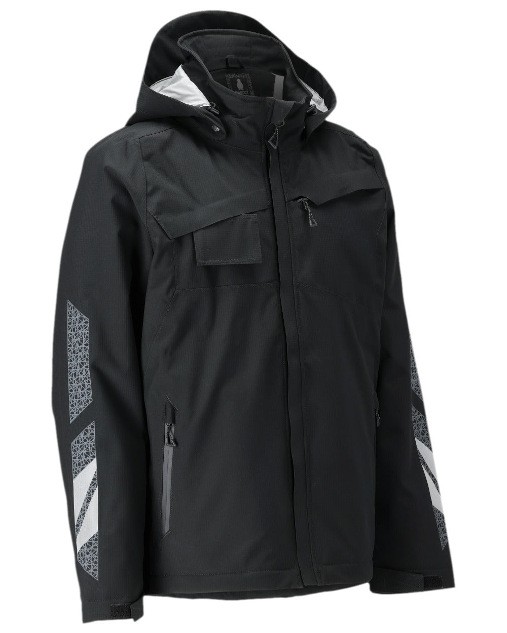 Black Coloured Mascot Workwear Mens Accelerate Breathable Winter Jacket on white background 