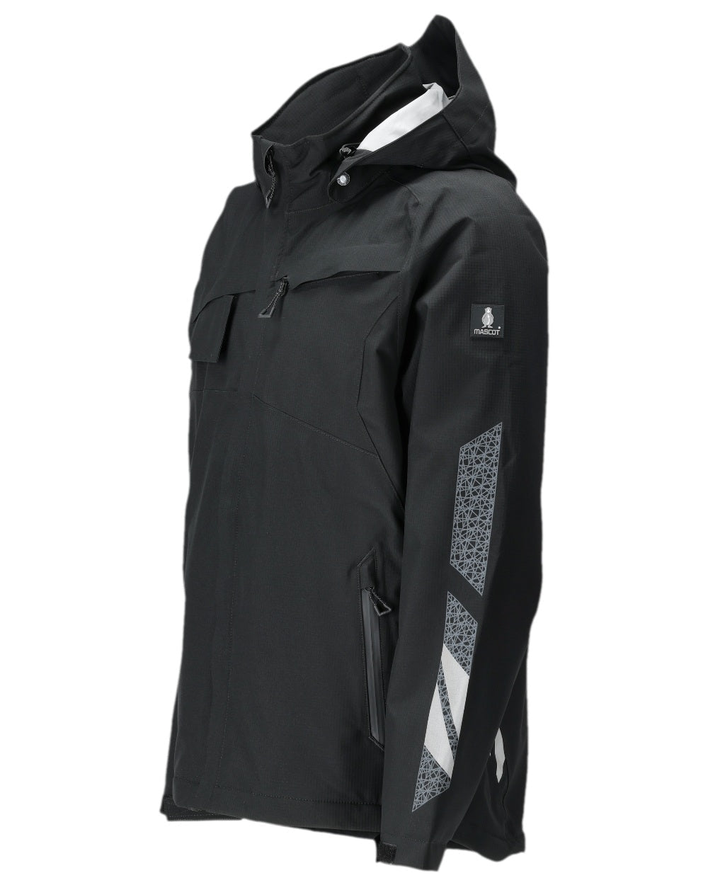 Black Coloured Mascot Workwear Mens Accelerate Breathable Winter Jacket on white background 