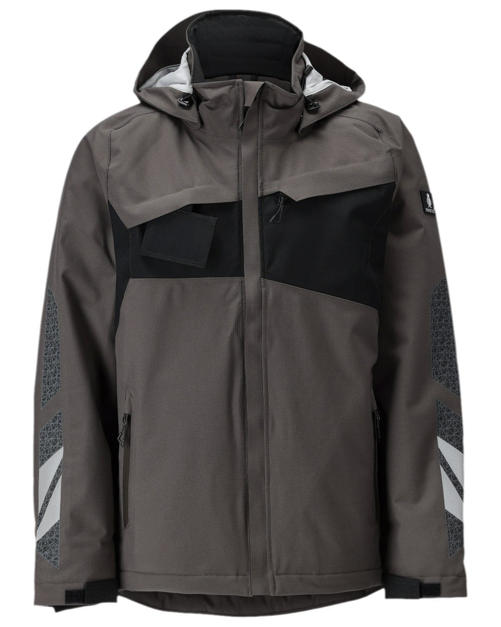 Dark Anthracite Black Coloured Mascot Workwear Mens Accelerate Breathable Winter Jacket on white background 