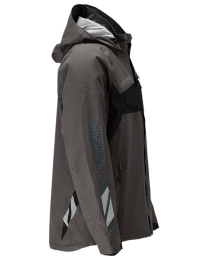 Dark Anthracite Black Coloured Mascot Workwear Mens Accelerate Breathable Winter Jacket on white background 