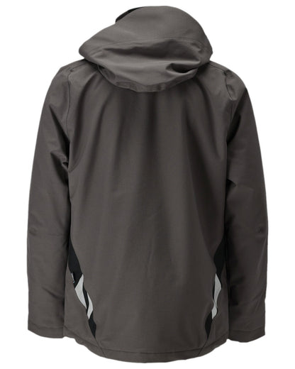 Dark Anthracite Black Coloured Mascot Workwear Mens Accelerate Breathable Winter Jacket on white background 