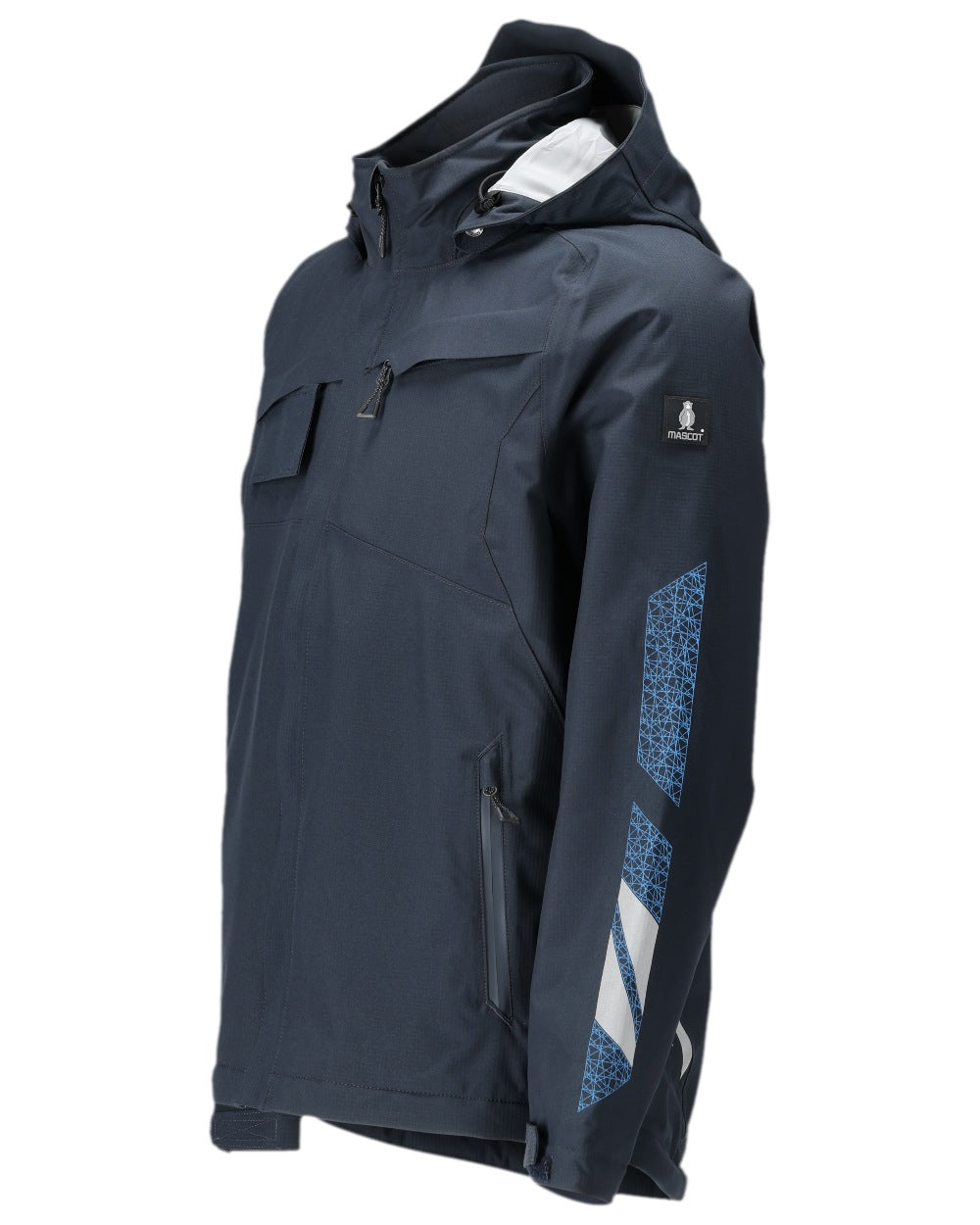 Dark Navy Coloured Mascot Workwear Mens Accelerate Breathable Winter Jacket on white background 