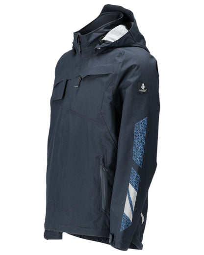 Dark Navy Coloured Mascot Workwear Mens Accelerate Breathable Winter Jacket on white background 