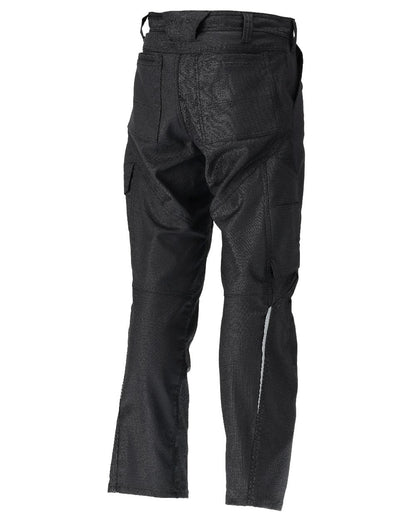 Black Coloured Mascot Workwear Mens Accelerate Cotton Trousers With Kneepad Pockets on white background 