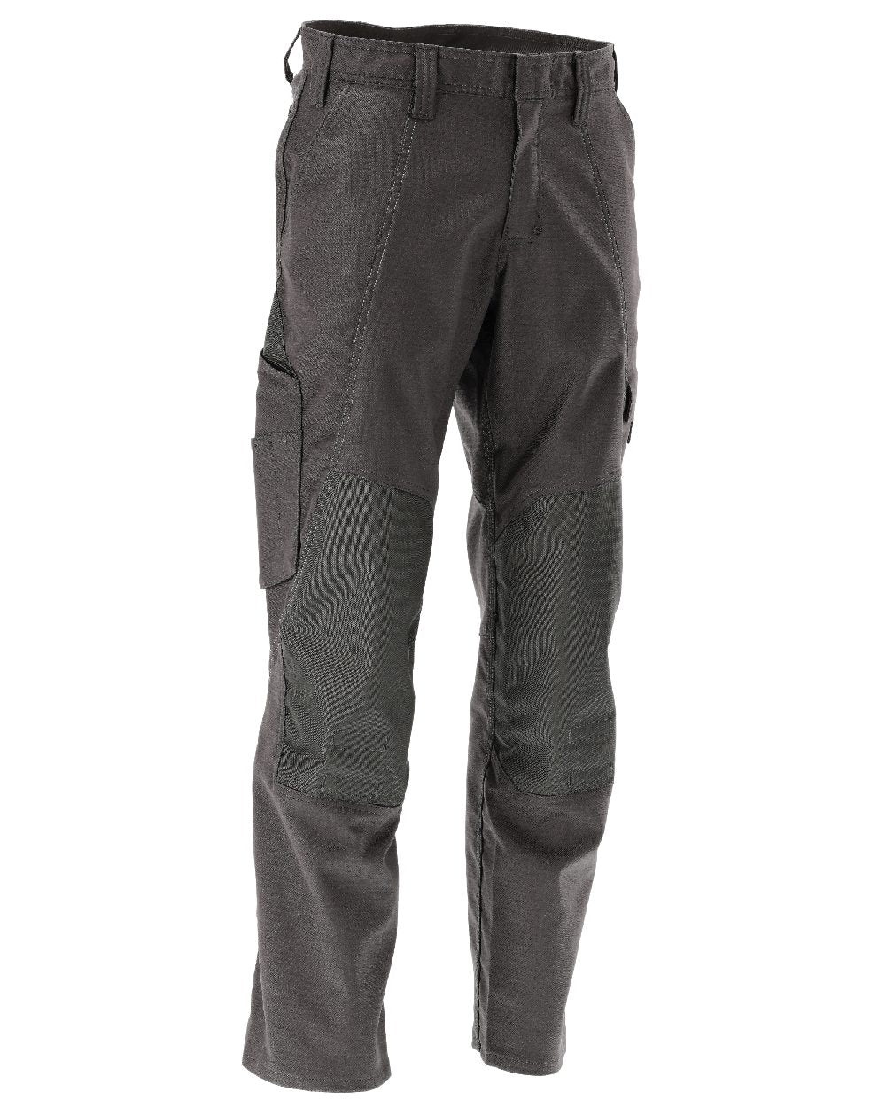 Dark Anthracite Coloured Mascot Workwear Mens Accelerate Cotton Trousers With Kneepad Pockets on white background 