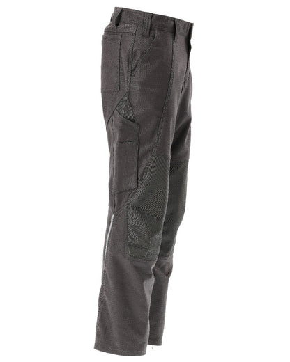 Dark Anthracite Coloured Mascot Workwear Mens Accelerate Cotton Trousers With Kneepad Pockets on white background 