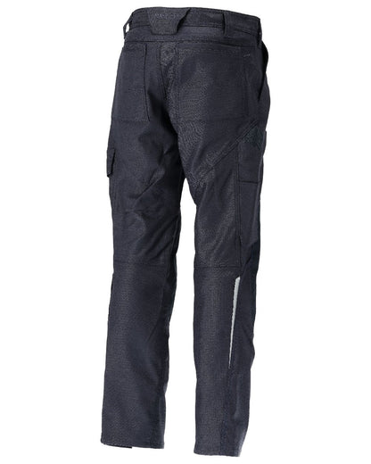 Dark Navy Coloured Mascot Workwear Mens Accelerate Cotton Trousers With Kneepad Pockets on white background 