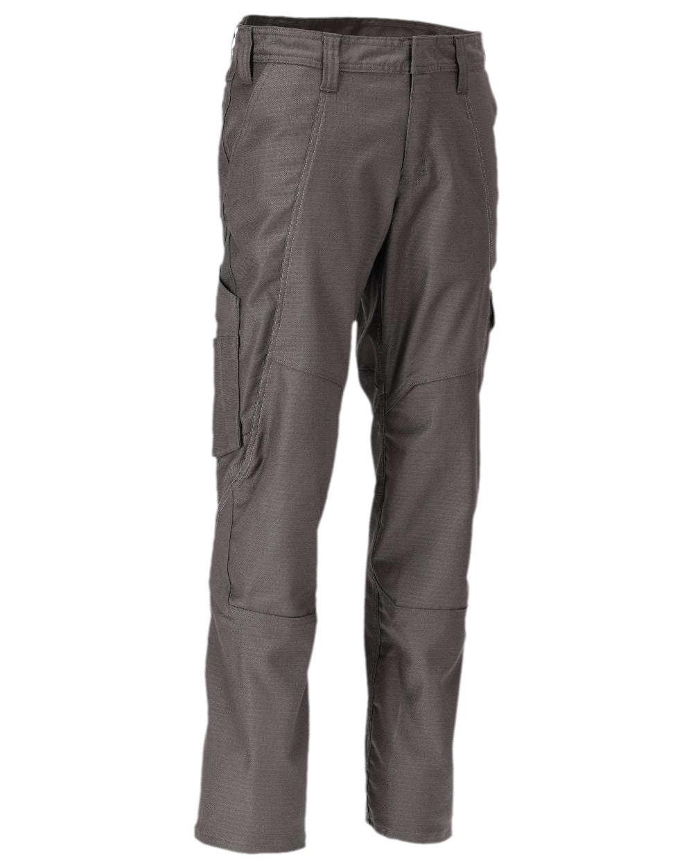 Dark Anthracite Coloured Mascot Workwear Mens Accelerate Cotton Trousers With Thigh Pockets on white background 