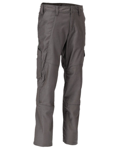 Dark Anthracite Coloured Mascot Workwear Mens Accelerate Cotton Trousers With Thigh Pockets on white background 