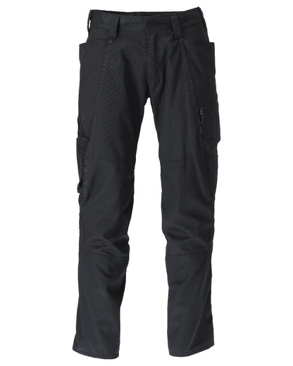 Black Coloured Mascot Workwear Mens Accelerate Extra Lightweight Trousers on white background 