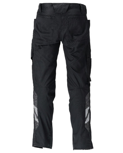 Black Coloured Mascot Workwear Mens Accelerate Extra Lightweight Trousers on white background 