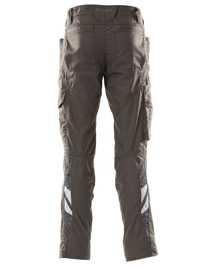 Dark Anthracite Coloured Mascot Workwear Mens Accelerate Extra Lightweight Trousers on white background 