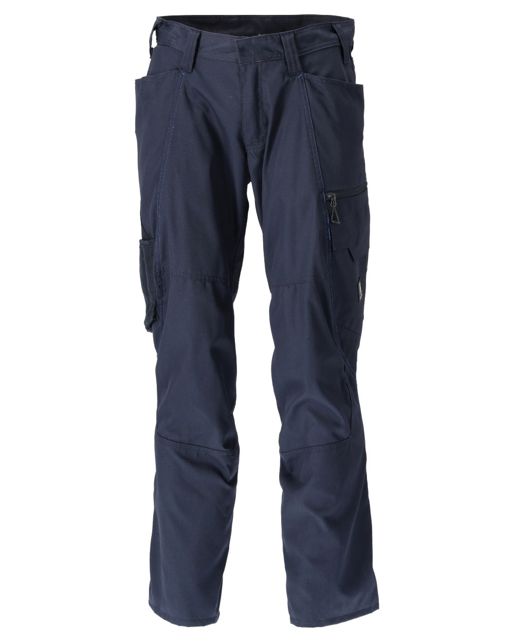 Dark Navy Coloured Mascot Workwear Mens Accelerate Extra Lightweight Trousers on white background 
