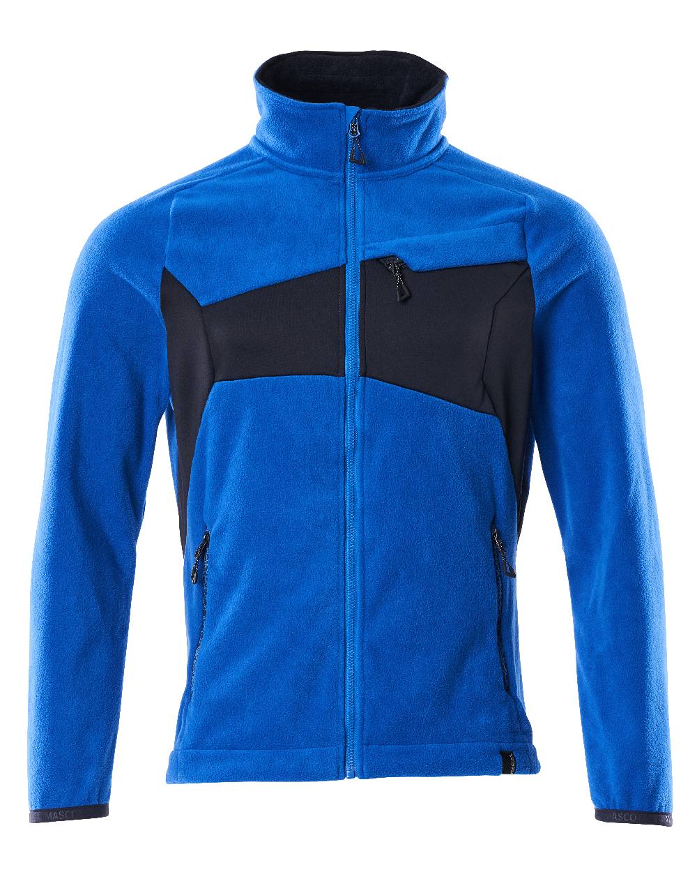 Azure Blue Dark Navy Coloured Mascot Workwear Mens Accelerate Fleece Jacket on white background 