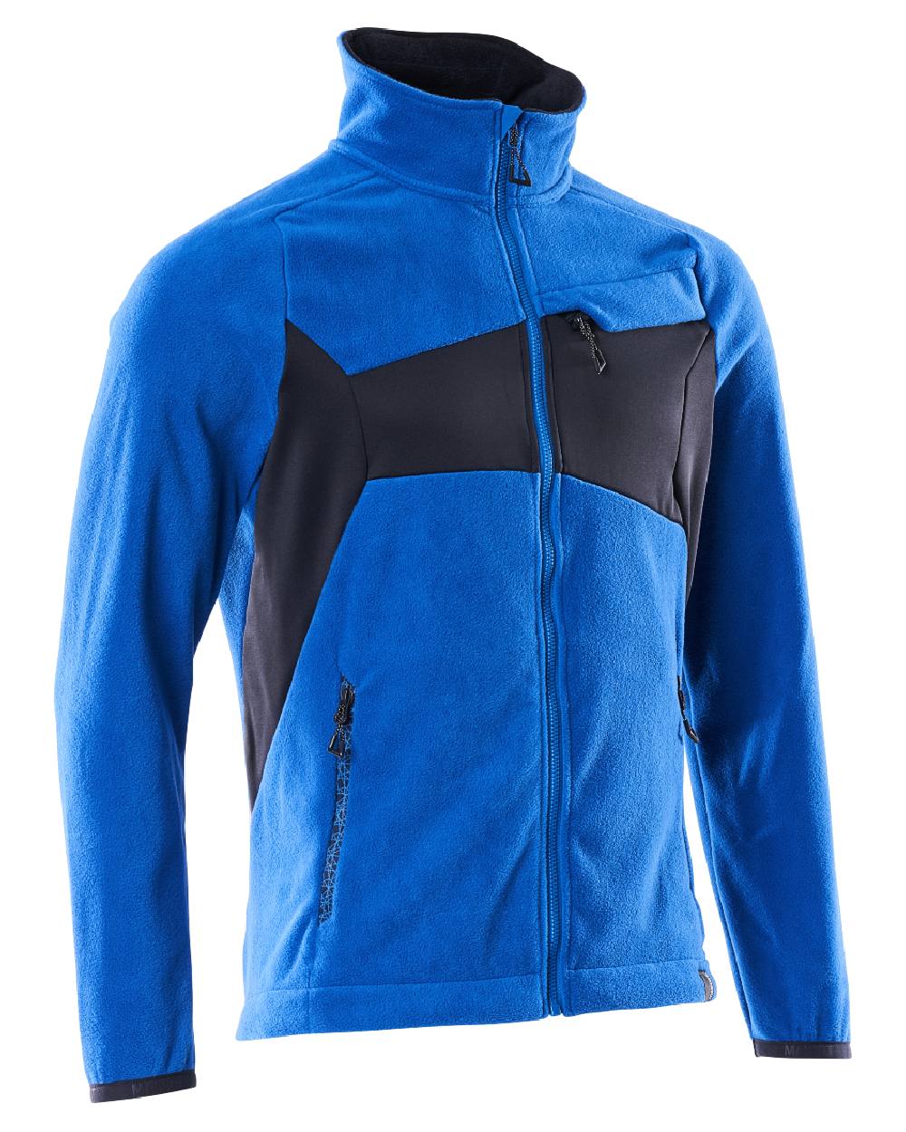 Azure Blue Dark Navy Coloured Mascot Workwear Mens Accelerate Fleece Jacket on white background 
