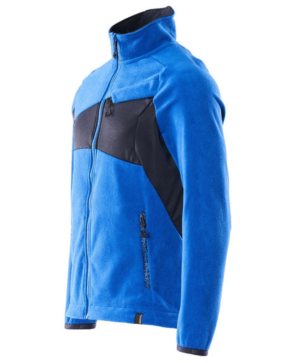 Azure Blue Dark Navy Coloured Mascot Workwear Mens Accelerate Fleece Jacket on white background 