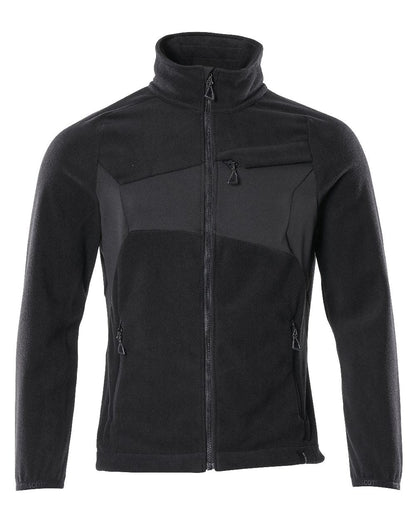 Black Coloured Mascot Workwear Mens Accelerate Fleece Jacket on white background 