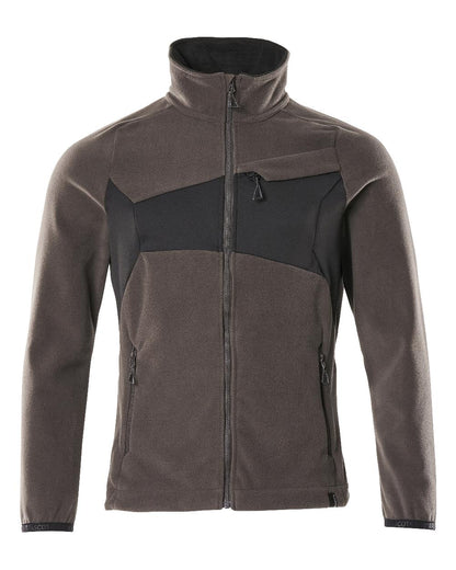 Dark Anthracite Black Coloured Mascot Workwear Mens Accelerate Fleece Jacket on white background 