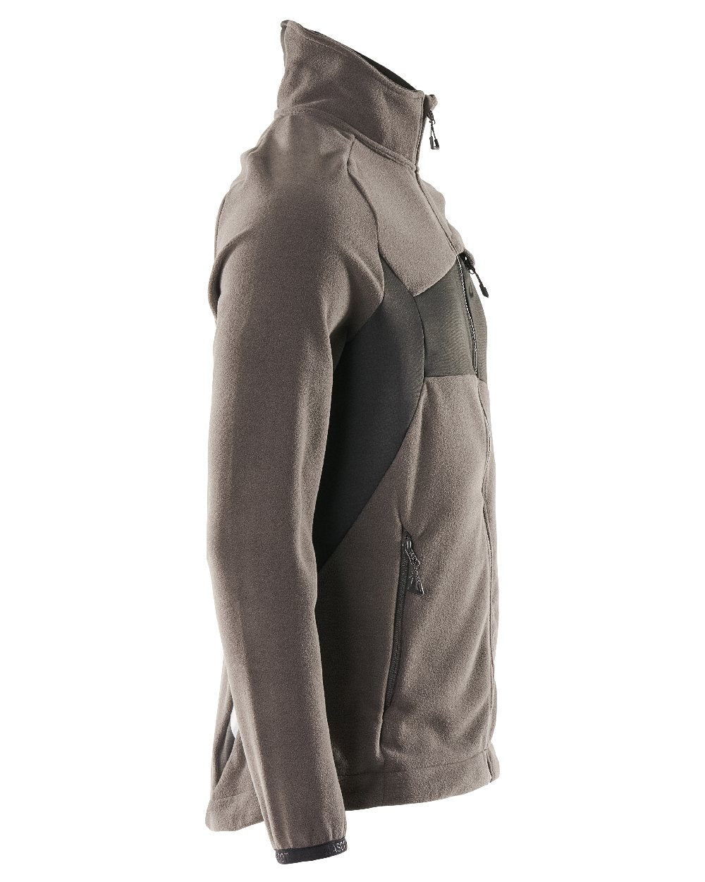 Dark Anthracite Black Coloured Mascot Workwear Mens Accelerate Fleece Jacket on white background 