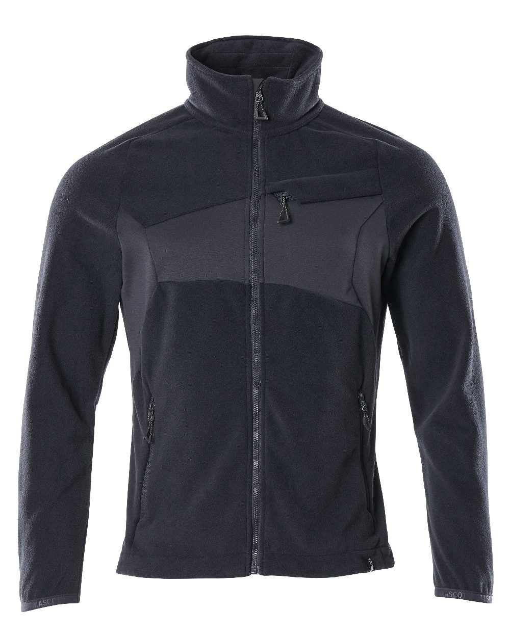 Dark Navy Coloured Mascot Workwear Mens Accelerate Fleece Jacket on white background 