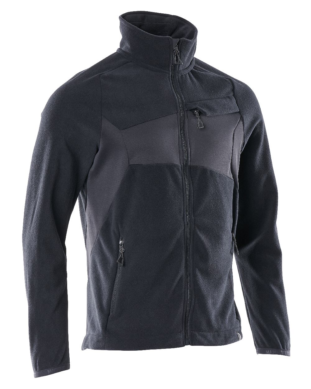 Dark Navy Coloured Mascot Workwear Mens Accelerate Fleece Jacket on white background 